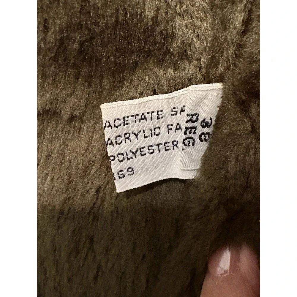 ClipperMist Vintage Brown Leather Overcoat Removable Lining Men's Size 36